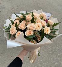 Букет Кремовые розы Латте в Буинске